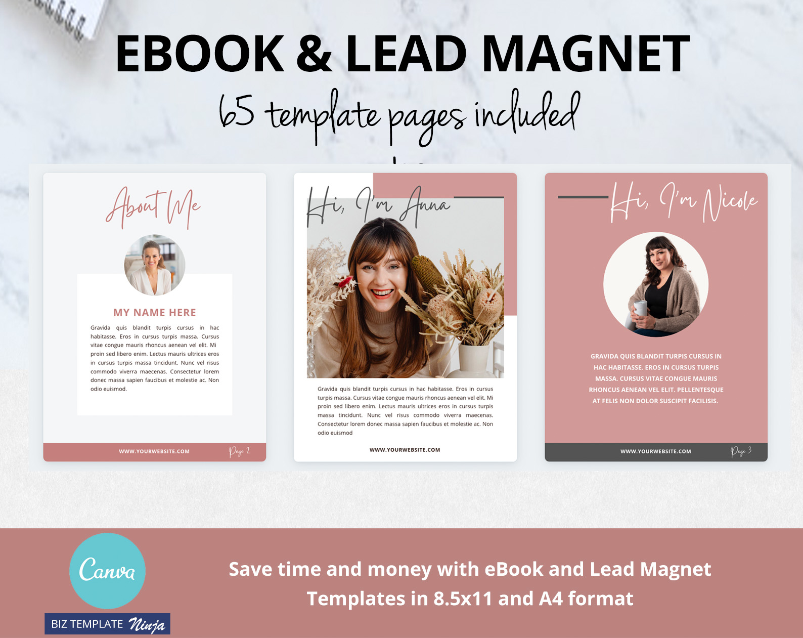 Ebook and lead magnet canva templates