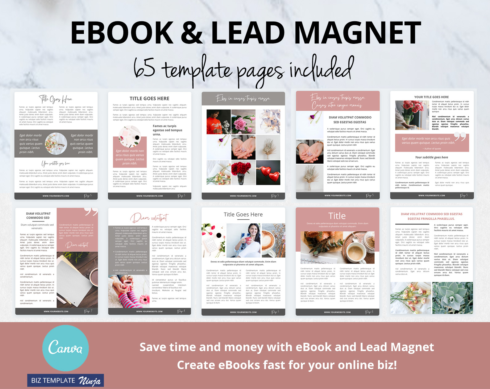 Ebook and lead magnet canva templates